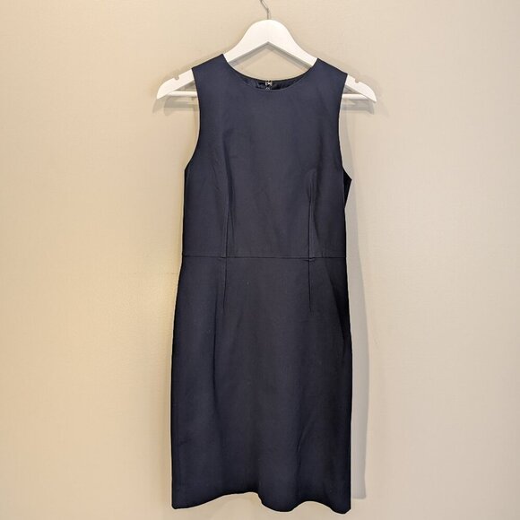 J.Crew Sheath Dress Bi-Stretch Navy Classic Office Suit Seperates - Size 6 - Picture 1 of 8